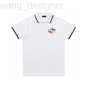T-shirts pour hommes Designer 2023 Été Nouvelle haute qualité Simple Couleur Brodée Luo Famille T-shirt à manches courtes Polo Shirt 5N1P
