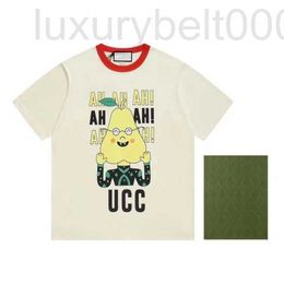 Heren T-shirts Designer 2023 Zomer Nieuwe illustrator Cartoon Peer Letter Gedrukt T-shirt 0umi