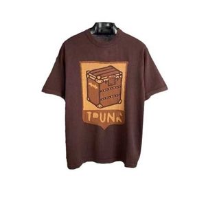 T-shirts pour hommes Brand de créateur 2024 Nouveau t-shirt en coton tricoté Lin Junjie à manches courtes pour hommes et femmes achetant la version du magasin OKA0
