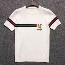 Camisetas para hombres Marca de diseñador de camiseta de lujo Ropa suelta de gran tamaño Suéter de punto Mangas cortas para hombres y mujeres Camisetas Camisetas