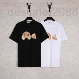 Heren t-shirts Designer Broken Head Teddy Bear Print Patroon T Shirt Street Fashion Couple Losse cartoon korte mouwen mannen en vrouwen w7yj