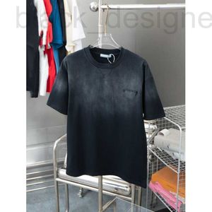 T-shirts pour hommes Designer Correct High Version 24S Nouveau T-shirt à manches courtes Pur coton Wash Heavy Industry Tie Dye Stir Fried Snowflake Même style pour hommes et femmes 22WO