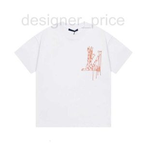T-shirts pour hommes T-shirt brodé en tissu sergé de coton pour femmes Chemise d'été à manches courtes avec imprimé alphabet pour femmes Taille ample XS-L VGPX