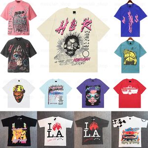 T-shirt de chemise pour hommes T-shirt graphique Y2K Hipster Wasted Fabric Street Graffiti Lettrage Impression vintage Vintage Coloeful Loose Hitting Hip Hop ...