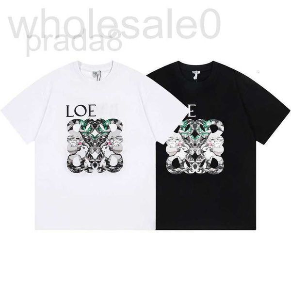 T-shirts pour hommes Designer Designer Haute version Printemps et Été Nouvelle série Dragon Cat T-shirt à manches courtes en coton imprimé XC51 0VDI