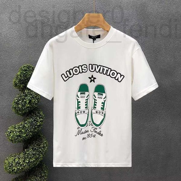 Camisetas para hombres Diseñador Diseñador Manga corta 2023 Nuevo verano Zapatos personalizados coreanos Impreso Cuello redondo Camiseta para hombres Top Casual Wear V1GD