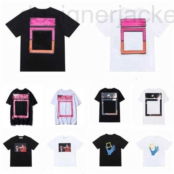 T-shirts pour hommes Designer Mode Classique Hommes T-shirts Marque Retour Bande Adhésive Flèche T-shirt Lettres De Luxe Imprimer Casual Lâche Vêtements Femmes Tops EGIZ