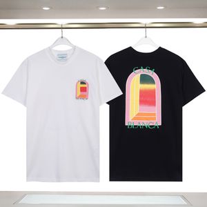 T-shirts pour hommes Designer dégradé lettre arquée Logo imprimé hauts grande taille T-shirt printemps été à manches courtes