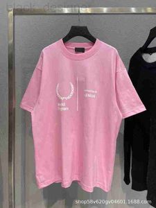 T-shirts pour hommes Designer Version haute B Programme alimentaire mondial à manches courtes Paris Blé Spike Double B Tide Marque T-shirt pour hommes et femmes 4JJ7