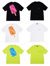 Camisetas para hombre Diseñador Ice-Cream Stick Impresión de dibujos animados Camiseta gráfica personalizada