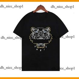 T-shirts pour hommes Designer Kenzo Tshirt Broderie Tiger Head Tees Hommes T-shirts Femmes Lettres Coton T-shirt Lâche Hip Hop Street Luxe Classique Asiatique Taille S-2XL 237