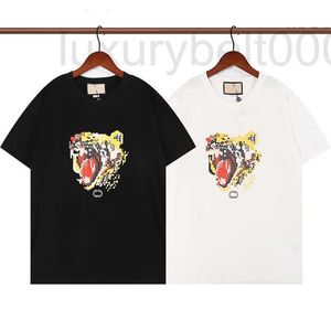 T-shirts pour hommes Designer Luxury Fashion Tiger Head Print Hommes Femmes Crew Neck Designers Tees Shirt Mens Casual Tshirts Summer Streetwear Coton Vêtements Hur3