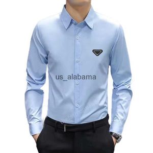 T-shirts pour hommes Designer Luxe Chemises pour hommes Chemise habillée Athlétique Slim Fit Manches longues Stretch Bouton sans plis Chemise d'affaires Vêtements pour hommes Multi-Colo 240301