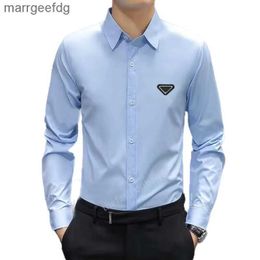 T-shirts pour hommes Chemises de luxe de créateurs Chemise habillée Coupe athlétique Manches longues Stretch sans plis Boutonné Chemise d'affaires Vêtements Multi-Colo 240301