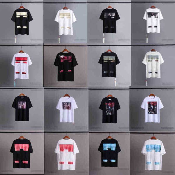 T-shirts masculins Designer Luxury Summer Classic T-shirt Huile Paint Vierge Mary Tape 99 Seri Fashion Mens and Womens Loose Round Collar White Black Black Tee