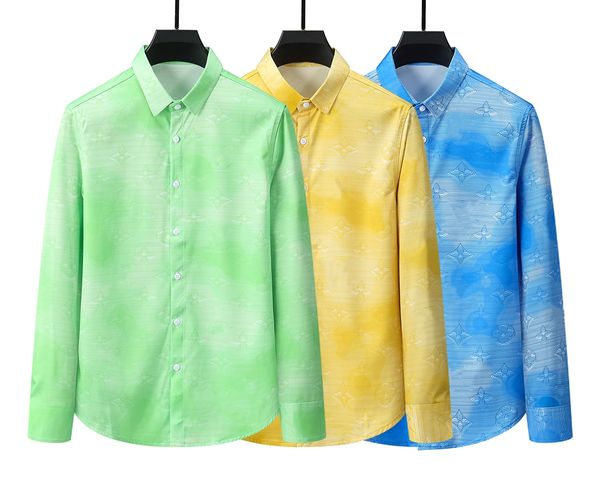 Diseñador de camisetas para hombres Camisas formales de negocios para hombres Camisa casual de moda de manga larga M-3XL10
