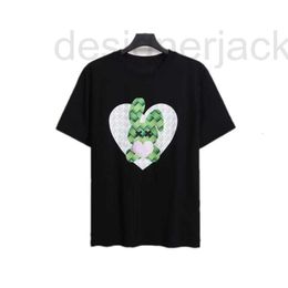 T-shirts masculins Designer Mens T-shirt Designer Fashion Rabbit Dog Heart Print Top pour les hommes d'été Femmes à manches courtes Tee Crew Neck Cotton Tees Lovers 8e6b