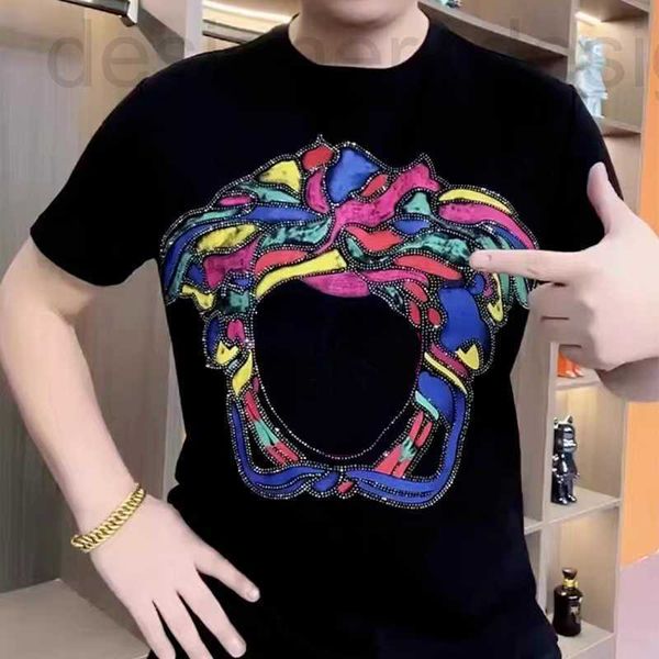 T-shirts pour hommes Designer mens T-shirt diamant Medusa sweat-shirt hommes femmes pull tee designer T-shirt hip-hop col rond demi manches 5xl AV1X
