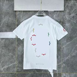 T-shirts pour hommes Designer Hommes Femmes T-shirts Sanskrit Cross Imprimer Chromees Marque Ch Lettres Vêtements T-shirt Classique Coeur Tee Casual Pur Coton À Manches Courtes Htqj