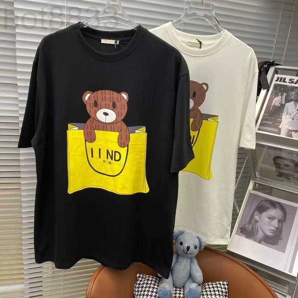 T-shirts pour hommes Designer New Bear Alphabet Print Fashion Cotton f Letter Pocket Bears T-shirts pour femmes BLER