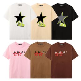 Homens camisetas Designer Pa T-shirt Luxo Tees Imprimir Palms Camisetas Mens Mulheres Ângulo Manga Curta Hip Hop Streetwear Tops Roupas Roupas Pa-9 Xs-XL