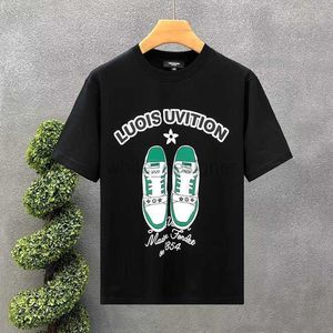 T-shirts pour hommes Designer à manches courtes nouvelles chaussures personnalisées coréennes été imprimées coule de cou rond T-shirt t-shirt top usure occasionnelle by35ca