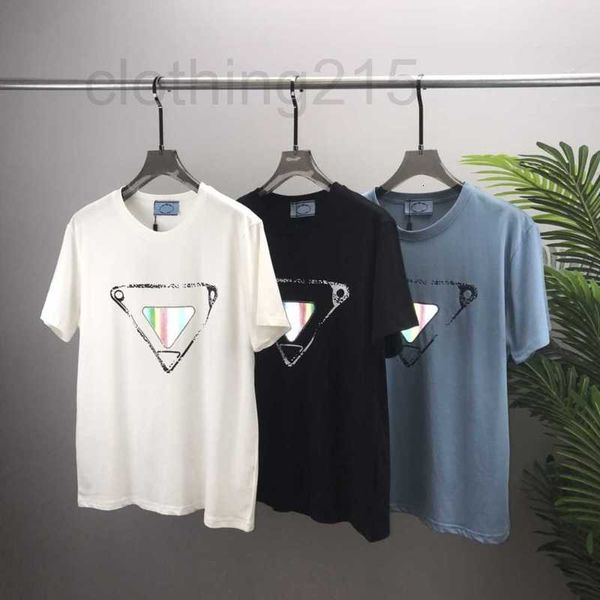 T-shirts pour hommes Designer Printemps et été Nouveau design T-shirt à manches courtes de forage à chaud Hommes Femmes Blanc Noir Bleu T-shirt 3 couleurs S-XXL 8865