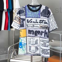T-shirts masculins Designer SS24 Show Mens Tee Tee Hommes à manches à manches courtes Motif de coton imprimé T-shirt Vacations Bel