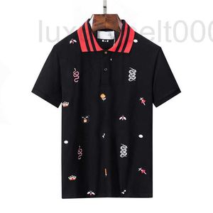 T-shirts masculins Designer Stripe Polo T-shirts T-shirts Snake s Bee Floral Brodery Mens High Street Fashion Horse T-shirt Ggity Taille M-xxxl 44qa