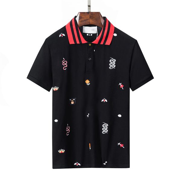 Diseñador de camisa polo para hombre Camisetas para hombre Diseñador Polo a rayas Serpiente Abeja Bordado floral Moda de calle Caballo Ggity polo de diseñador Tamaño M-xxxl