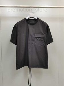 T-shirts pour hommes Designer Summer Marque Mens T-shirt Mode Poche Couture Design US Taille Tshirt Designer de luxe Noir Casual Manches courtes 65IX