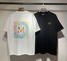 T-shirts masculins Designer Summer High Street T-shirt Colored Letter Starry Sky Paint Shirts à manches courtes