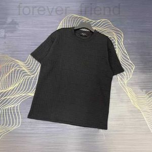 Heren t-shirts Designer zomer nieuwe stijl F Familie trendy merk Jacquard losse en comfortabele 440 draad garen pure katoen kort katachtige mouwen t-shirt voor mannen vrouwen ujmd