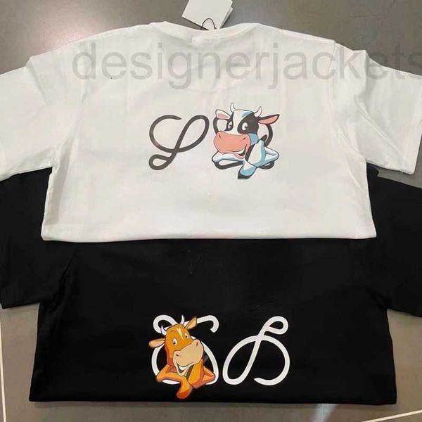 Camisetas de hombre Diseñador Verano camiseta de manga corta para hombre sudadera diseñador t estampado de vaca hombres mujeres t- jersey de lujo t algodón puro casual 5QFK