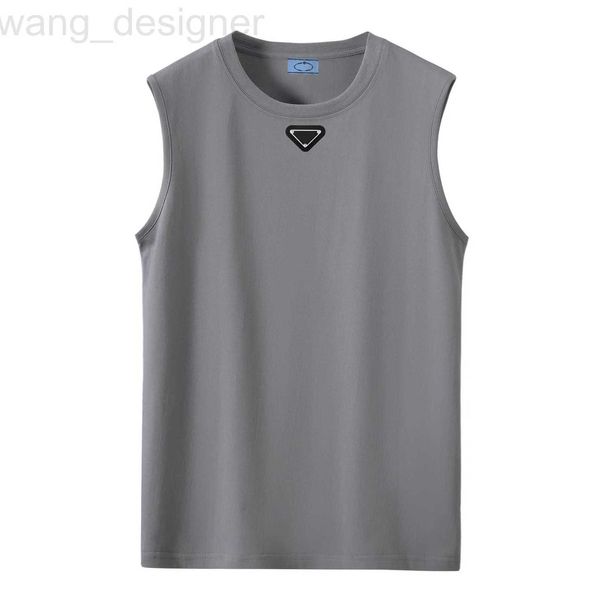 T-shirts pour hommes T-shirts de créateurs Débardeurs pour hommes Summer Slim Fit Sports Respirant Absorbant la transpiration Triangle inversé Motif imprimé Harajuku Street Vest 9AS9