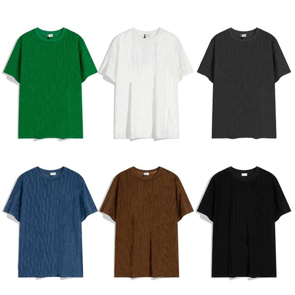 T-shirts masculins Designer Tees Mens Oblique Print Summer Summer Jacquard Fabric Casual Long T-shirt pour hommes et femmes Tee Polos Euro S-XL