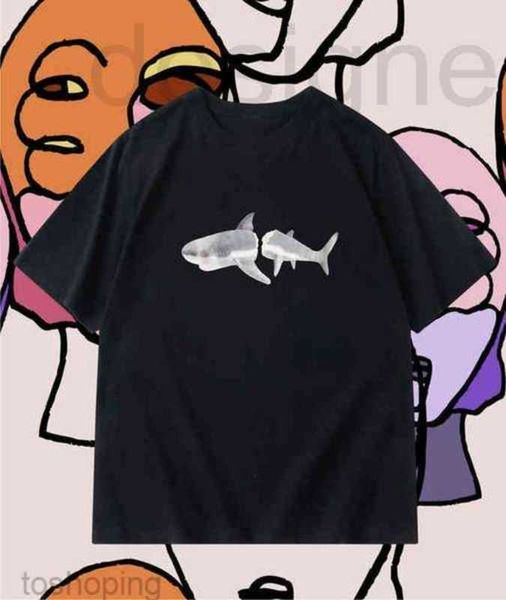 Camisetas de hombre Camisetas de diseñador Imprimir Carta Hombre Casual Tops Camiseta Camiseta de mujer Shark Graffiti Ropa Spray manga corta S11 6b 0JVC