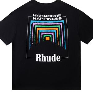 T-shirts pour hommes T-shirts de créateurs Rainbow Mushroom Lettre Imprimer Manches courtes Tops Coton Lâche Hommes Femmes Chemise 891