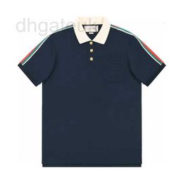 T-shirts pour hommes Designer vérifié et corrigé Polo à manches courtes d'été Chemise brodée T-shirt contrasté bleu royal pour garçon Nouveau style RKW9