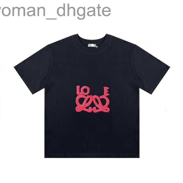 Camisetas para hombres DesignerDesigner Luxury Loes Classic 2023 Nueva Primavera Verano Neón Fluorescente Acné Bordado Casual Hombres Mujeres Sueltas GHNI