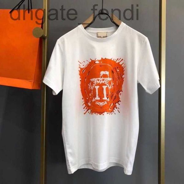 Camisetas de hombre DesignerH camiseta de manga corta de verano para hombre diseñador de sudor t h graffiti caballo estampado cuello redondo T-s algodón lujo t jersey hombres mujeres camiseta casual ROBR