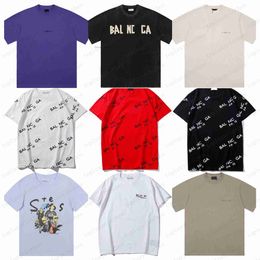 T-shirts masculins Designers plus T-shirts masculins Polos Round Coul Broidered and Printed Polar Style Summer With Street Pure Cotton Z23628