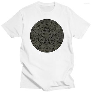 Diseños de camisetas para hombres Runas de pentagrama casual Camiseta Masculino
