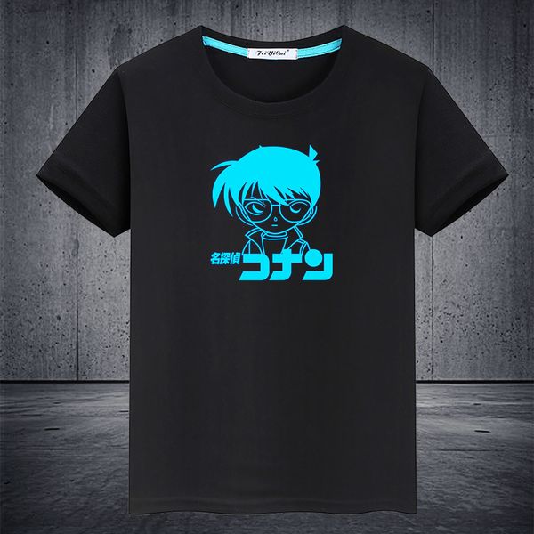 Camisetas para hombre Detective Conan Camiseta luminosa Camiseta para niños Moda de verano Camiseta de manga corta para hombres y mujeres Tops Chaleco Camisetas de ocio 230413