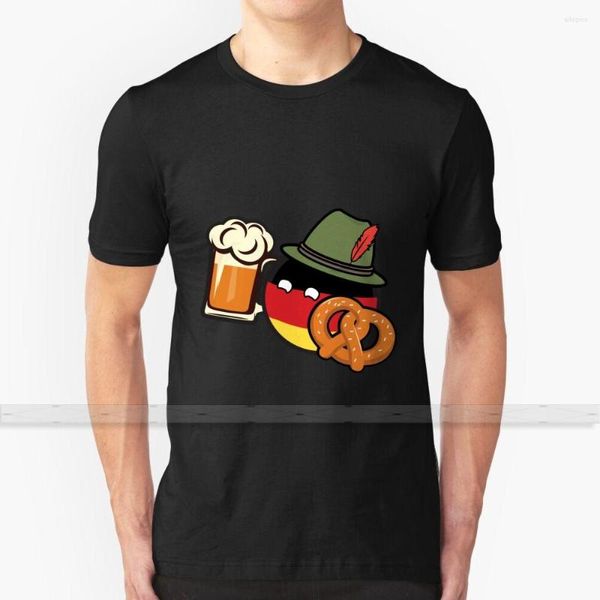 Las camisetas de los hombres ¡Deutschland! Camisa de algodón de diseño personalizado para hombres y mujeres, camiseta de verano, camisetas alemanas alemanas Oktoberfest Beer Pretzel Hat Country