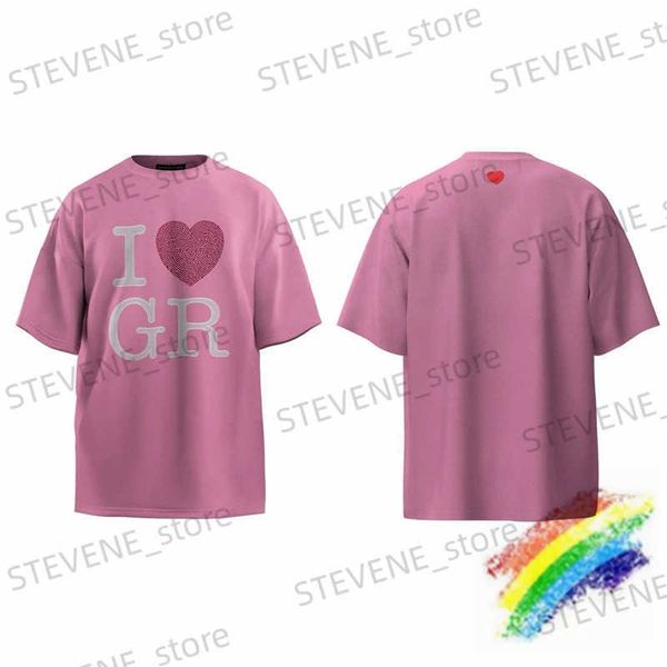 T-shirts hommes Diamond Grailz Talk I Love GR T-shirt Hommes Femmes T-shirt surdimensionné T240325