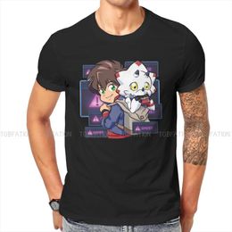 T-shirts voor heren digitaal monster manga est t-shirt voor mannen hiro en gammamon klassieke ronde nek pure katoenen t shirt onderscheidende verjaardagscadeausm