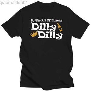 Heren T-shirts Dilly T-shirt Funny Pit of Misery Gift Mens TShirt King Beers Top T Shirt Pub Nieuwe T Shirts Grappige Tops Tee Nieuwe Unisex Grappige Tops L230713