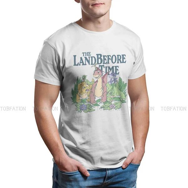 T-shirts masculins Dinosaur Polyester tshirts terre avant le temps pastel ami imprimé homme t-shirt drôle tops 6xl t240425