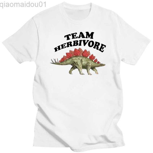 Camisetas para hombre Dinosaur Team Herbivore Camiseta Vegana Camiseta Brontosaurus Stegosaurus Hombres Mujeres L230713